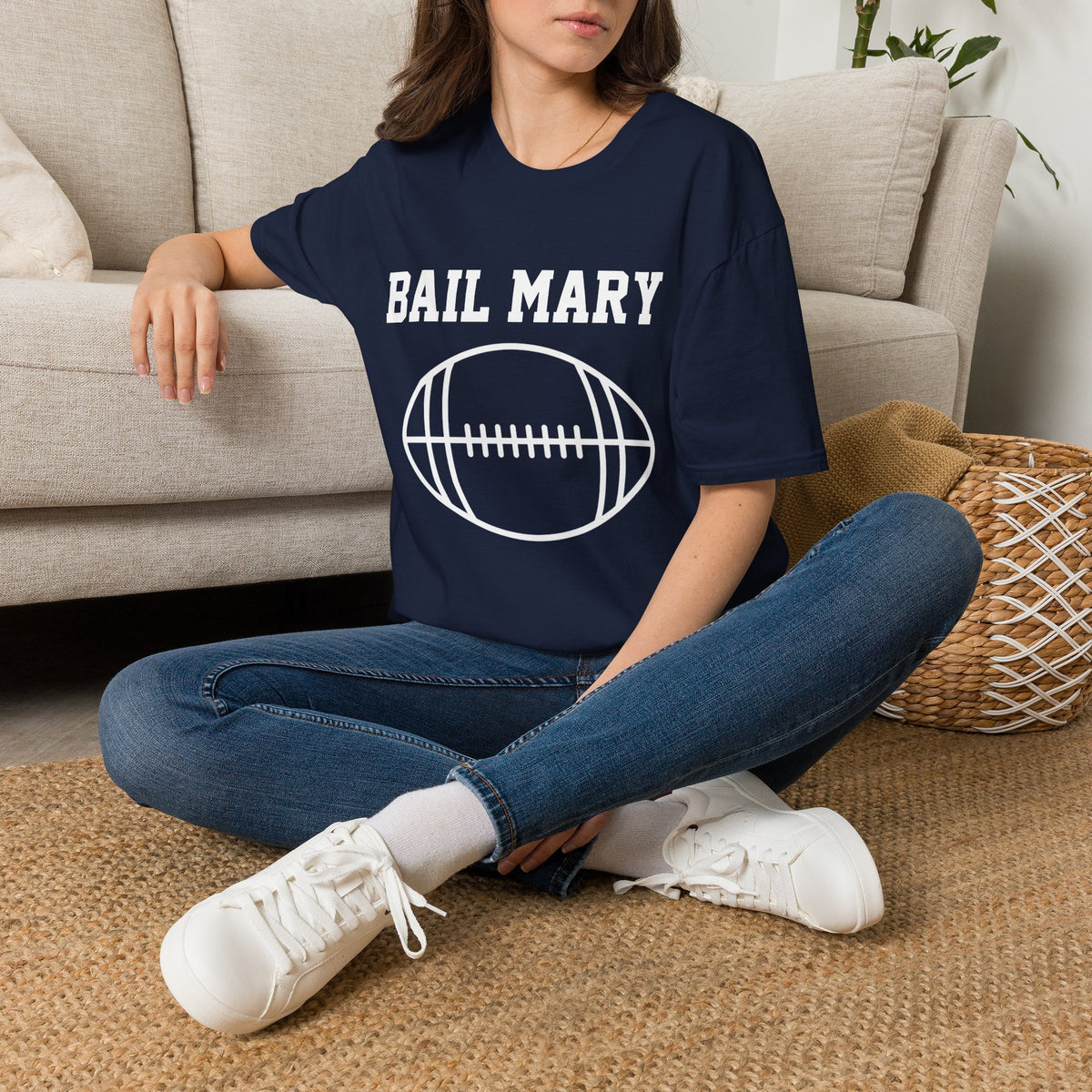 Bail Mary Football T-Shirt - Late Game Save Graphic Tee - Game Day Fan Shirt