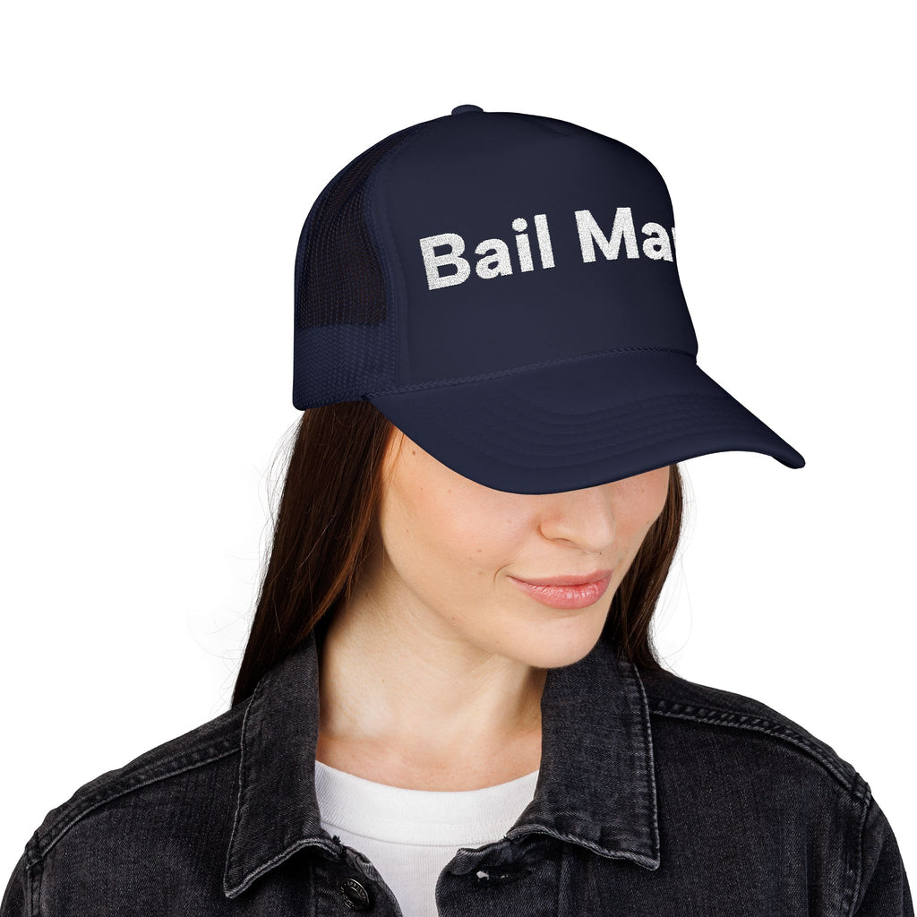 Bail Mary Trucker Hat - Clock Zero Game Day Snapback - Funny Football Fan Foam Cap
