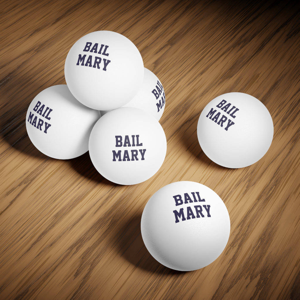 "Bail Mary" Beer Pong Balls (Set of 6)